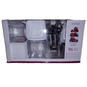 Mozaik Premium Plastic Mini Appetizer & Dessert Tasting Set 96 pieces Catering
